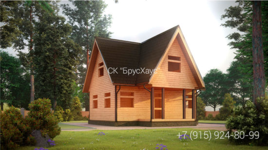 Проект сруба 6×8 СДБ-145 Проект сруба 6×8 СДБ-145